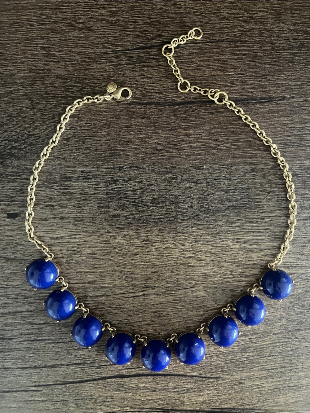 J. Crew Bead Necklace Royal Blue